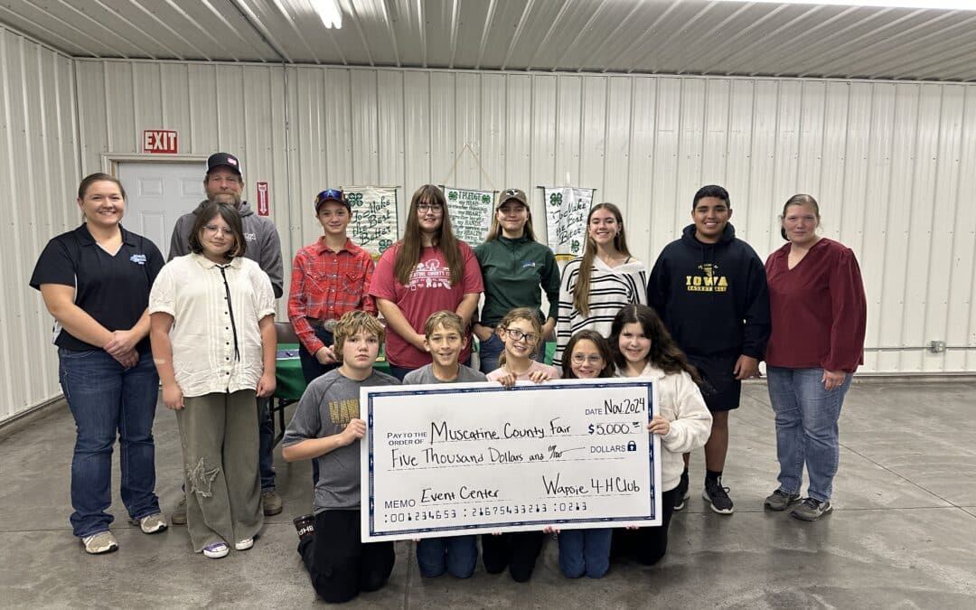 Wapsie 4-H Club Gifts ,000 to Event Center at Muscatine County Fair