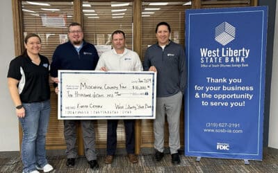 West Liberty State Bank Donates ,000 for the New Event Center at the Muscatine County Fair